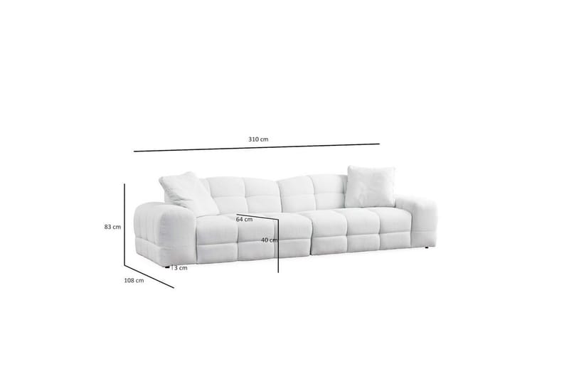 Buddy Soffa 3-sits - Vit - Möbler - Soffa - 3 sits soffa