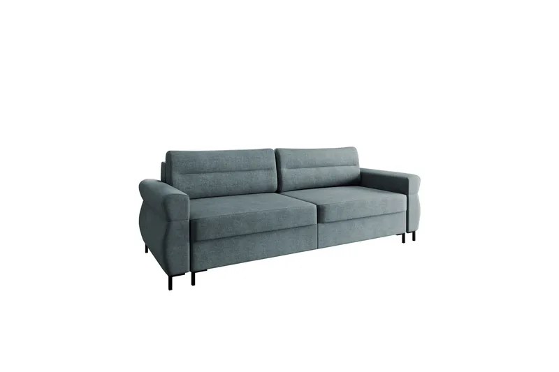 Busness Bäddsoffa 3-sits i Plysch - Grå - Möbler - Soffa - Bäddsoffa
