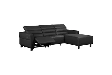 Carpari Reclinersoffa 3-sits - Svart - Möbler - Soffa - Skinnsoffor