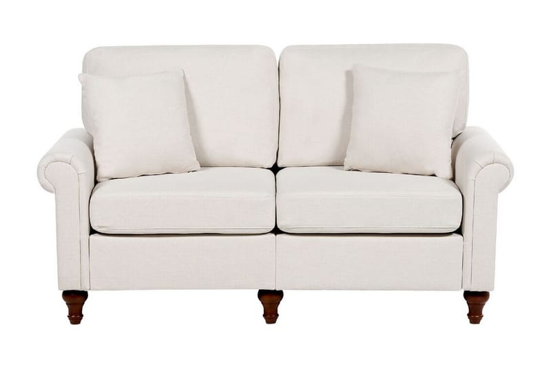 Cher Soffa 2-sits, Beige/Mörkt trä