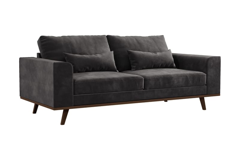 Copenhagen 2-sits Sammetssoffa - Mörkgrå - Möbler - Soffa - Sammetssoffa