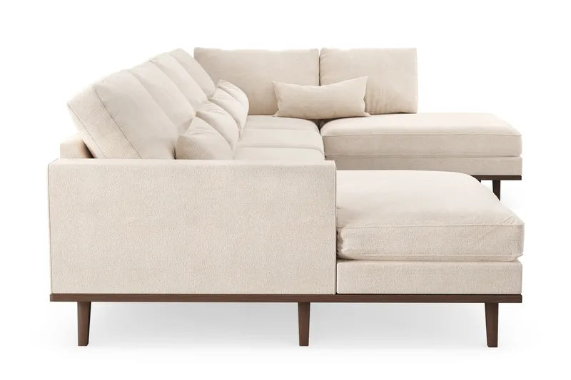 Copenhagen 5-sits Högervänd U-formad Large Soffa med Divan och Schäslong i Chenille - Beige - Möbler - Soffa - U-soffa