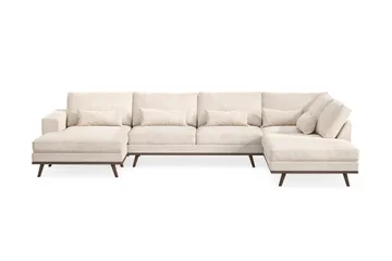 Copenhagen 5-sits Högervänd U-formad Large Soffa med Divan och Schäslong i Chenille - Beige - Möbler - Soffa - U-soffa