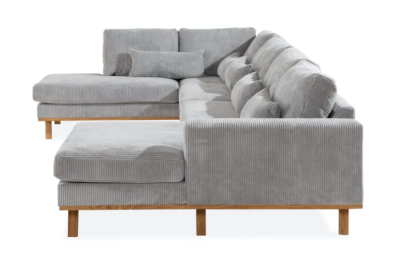 Copenhagen 5-sits Vänstervänd U-formad Soffa med Divan och Schäslong i Manchester - Ljusgrå - Möbler - Soffa - U-soffa