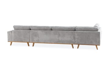 Copenhagen 5-sits Vänstervänd U-formad Soffa med Divan och Schäslong i Manchester - Ljusgrå - Möbler - Soffa - U-soffa