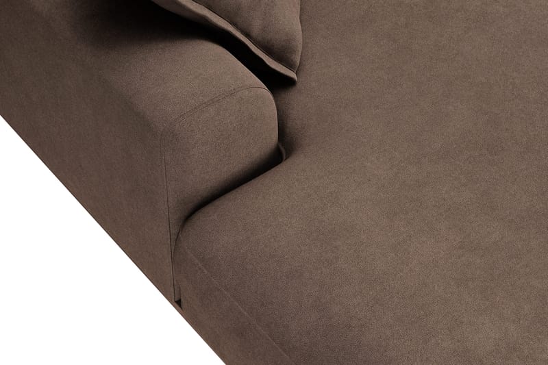 Copenhagen Premium 5-sits Högervänd U-formad Djup Soffa med Divan och Schäslong i Tyg - Mörkbrun - Möbler - Soffa - U-soffa