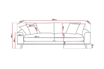 Copenhagen Premium Djup 4-sits Soffa i Chenille - Ljusbrun - Möbler - Soffa - 4 sits soffa