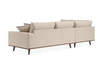 Copenhagen Premium 4-sits Vänstervänd L-formad Djup Schäslongsoffa i Chenille - Beige - Möbler - Soffa - Divansoffor & schäslongsoffa