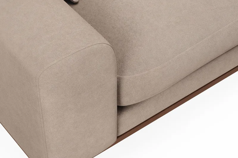 Copenhagen Premium Djup 4-sits Soffa i Chenille - Ljusbrun - Möbler - Soffa - 4 sits soffa