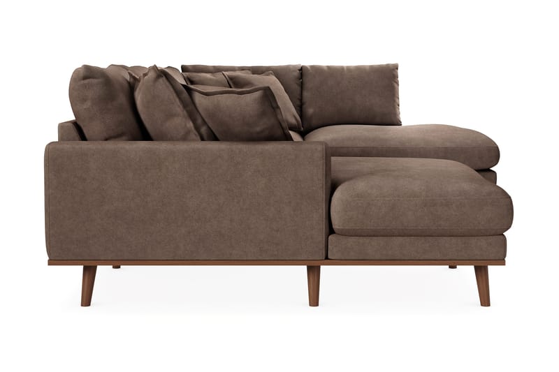 Copenhagen Premium 5-sits Högervänd U-formad Djup Soffa med Divan och Schäslong i Tyg - Mörkbrun - Möbler - Soffa - U-soffa
