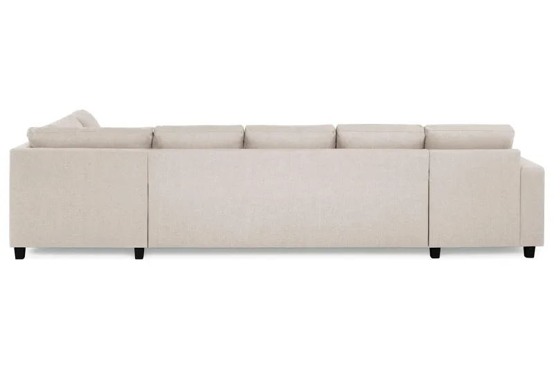 Crazy 5-sits Högervänd U-formad X-Large Soffa med Divan och Schäslong i Tyg - Beige - Möbler - Soffa - U-soffa
