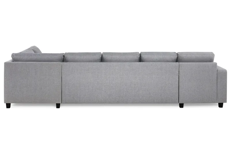 Crazy 5-sits Högervänd U-formad X-Large Soffa med Divan och Schäslong i Tyg - Grå - Möbler - Soffa - U-soffa
