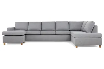 Crazy 5-sits Högervänd U-formad X-Large Soffa med Divan och Schäslong i Tyg - Grå - Möbler - Soffa - U-soffa