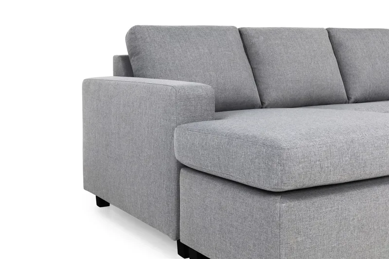 Crazy 5-sits Högervänd U-formad X-Large Soffa med Divan och Schäslong i Tyg - Grå - Möbler - Soffa - U-soffa