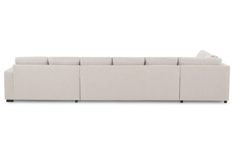 Crazy 6-sits Vänstervänd U-formad XX-Large Soffa med Divan och Schäslong i Tyg - Beige - Möbler - Soffa - U-soffa