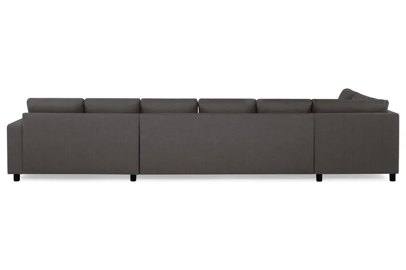 Crazy 6-sits Vänstervänd U-formad XX-Large Soffa med Divan och Schäslong i Tyg - Mörkgrå - Möbler - Soffa - U-soffa