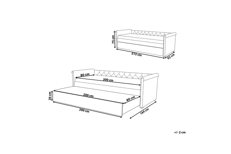 Argenteuil Dagbädd 80x200 cm - Blå - Möbler - Soffa - Dagbäddar