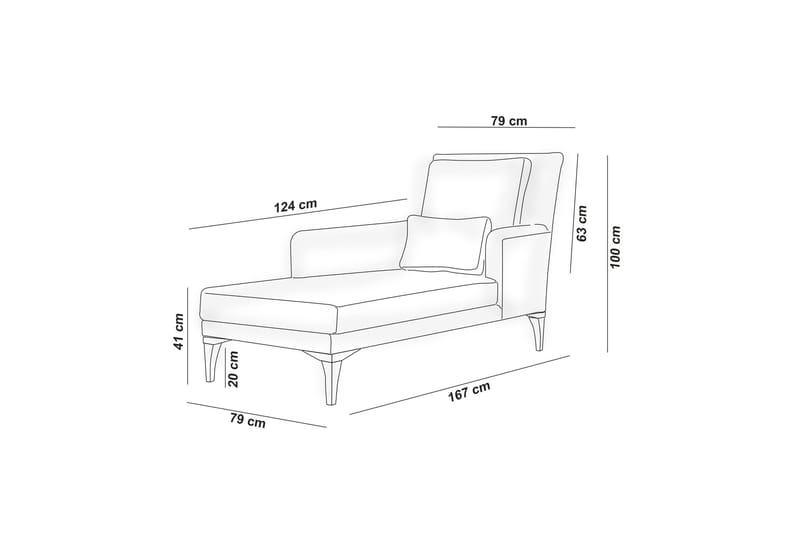 Biforco Dagbädd med Rygg - Blå/Natur - Möbler - Soffa - Dagbäddar