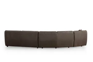 Damor Svängd Soffa 5-sits - Brun - Möbler - Soffa