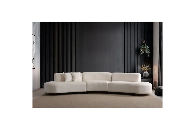 Dariya Svängd Soffa 4-sits - Cream - Möbler - Soffa - 4 sits soffa
