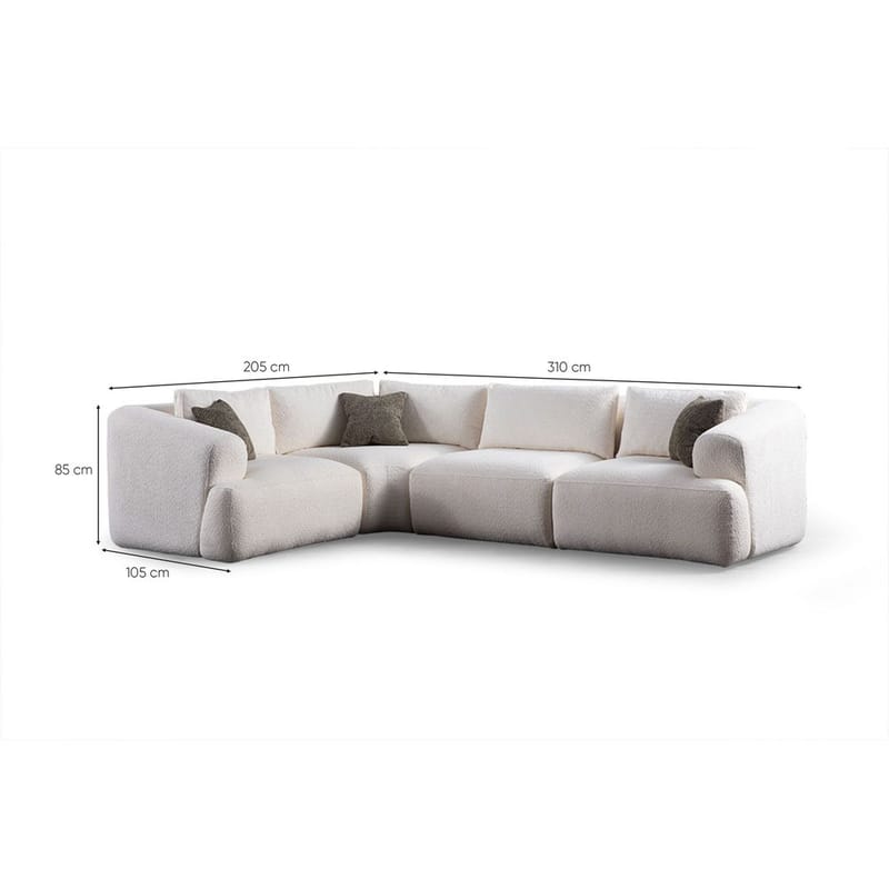 Dashwood 4-sits Hörnsoffa - Krämvit - Möbler - Soffa - Hörnsoffa