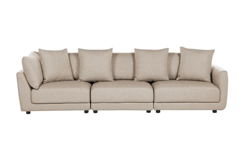 Delisha Soffa 3-sits - Beige/Svart - Möbler - Soffa - 3 sits soffa