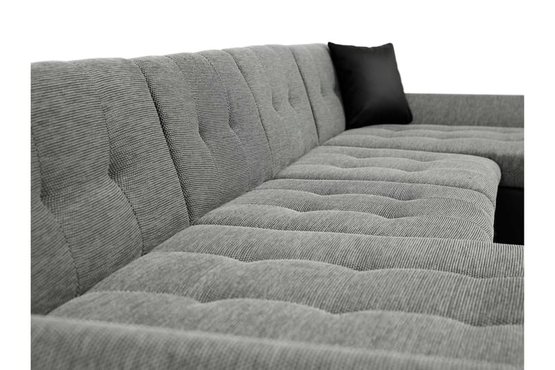 Dewitt Bäddsoffa Dubbelschäslong 4-sits i Konstläder - Vit/Grå - Möbler - Soffa - Bäddsoffa