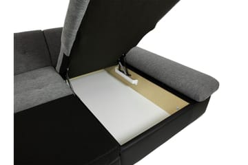Dewitt Bäddsoffa Dubbelschäslong 4-sits i Sammet - Gul - Möbler - Soffa - Bäddsoffa