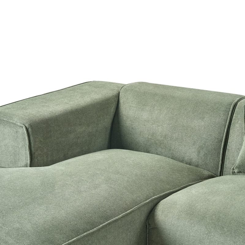 3-sits soffa Dolva - Grön, Svart/Högervänd/Chenille - Möbler - Soffa - Modulsoffor - Komplett modulsoffa