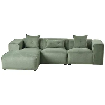 3-sits soffa Dolva - Grön, Svart/Högervänd/Chenille - Möbler - Soffa - Modulsoffor - Komplett modulsoffa