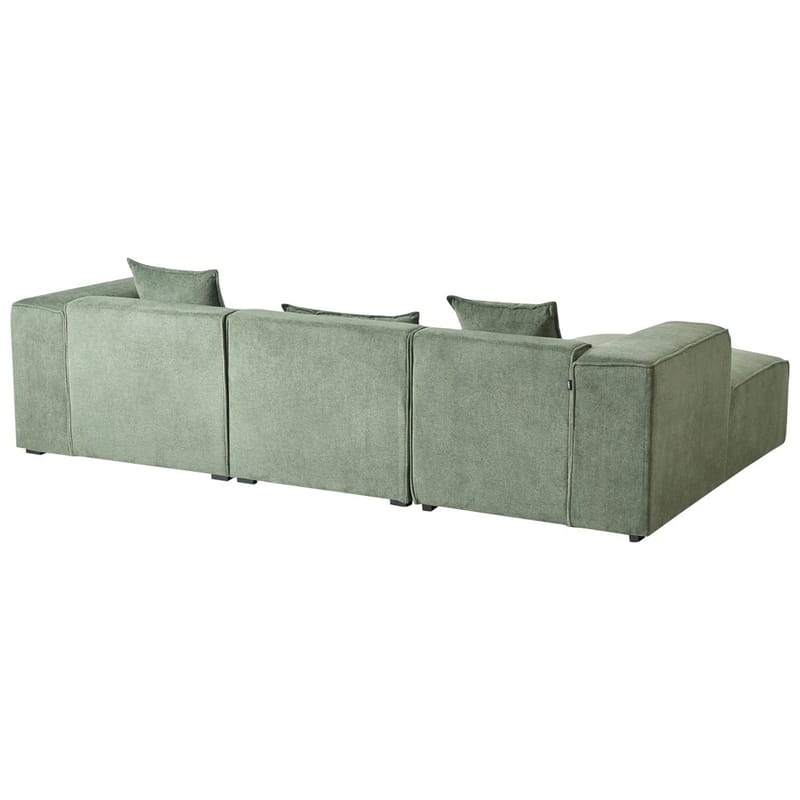 3-sits soffa Dolva - Grön, Svart/Högervänd/Chenille - Möbler - Soffa - Modulsoffor - Komplett modulsoffa