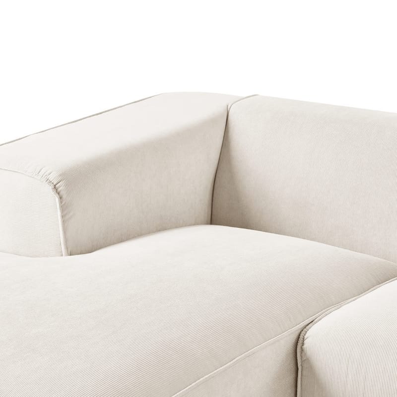 3-sits soffa Dolva - Vit, Svart/Högervänd/Manchestertyg - Möbler - Soffa - Modulsoffor - Komplett modulsoffa