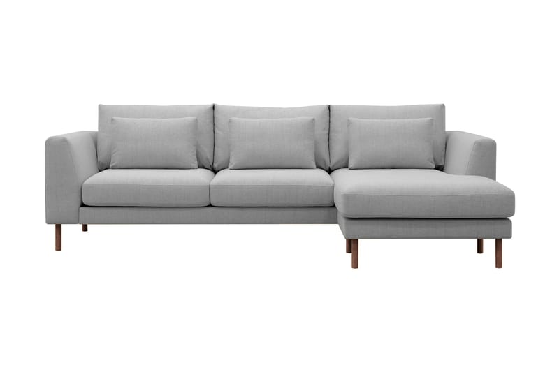 Florenz 3-sits Högervänd L-formad Divansoffa i Tyg - Ljusgrå - Möbler - Soffa - Divansoffor & schäslongsoffa - 3 sits soffa med divan