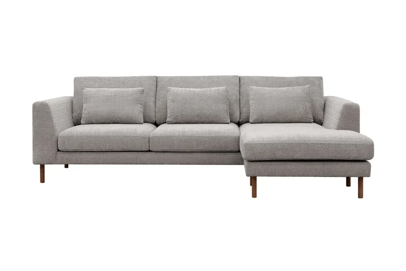 Florenz 3-sits Soffa med Divan Höger, Ljusgrå