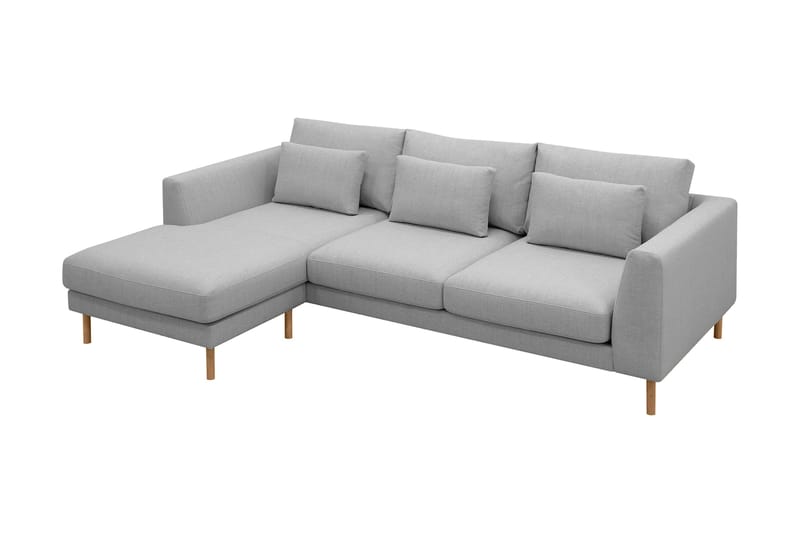 Florenz 3-sits Vänstervänd L-formad Divansoffa i Tyg - Ljusgrå - Möbler - Soffa - Divansoffor & schäslongsoffa - 3 sits soffa med divan