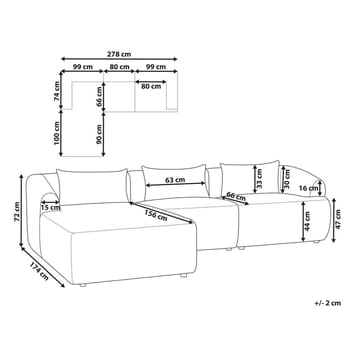 3-sits soffa Svansele - Taupe/Högervänd - Möbler - Soffa - Hörnsoffa