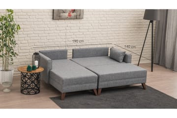 Antigua Divanbäddsoffa Vänster - Grå - Möbler - Soffa - Bäddsoffa - Bäddsoffa divan