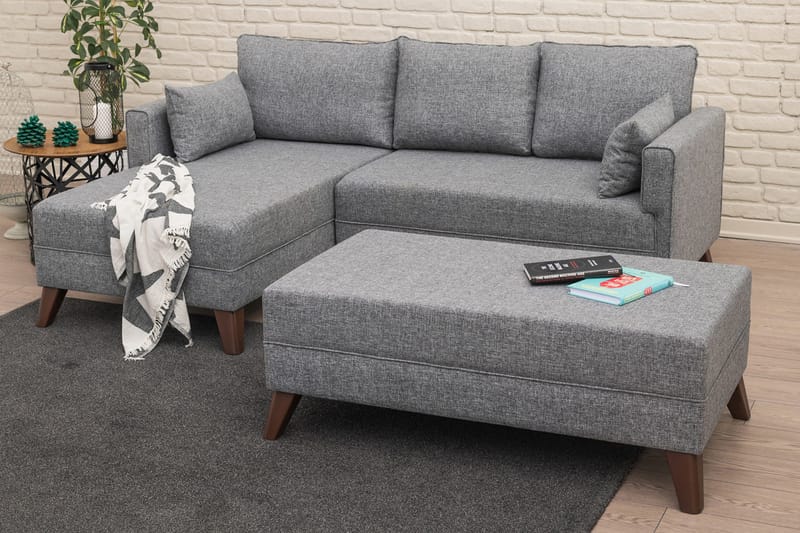 Antigua Divanbäddsoffa Vänster - Grå - Möbler - Soffa - Bäddsoffa - Bäddsoffa divan