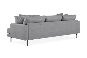 Menard 3-sits Vänstervänd L-formad Divansoffa i Tyg - Grå - Möbler - Soffa - Divansoffor & schäslongsoffa - 3 sits soffa med divan