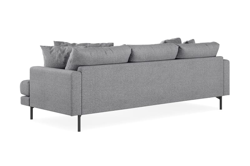 Menard 3-sits Vänstervänd L-formad Divansoffa i Tyg - Grå - Möbler - Soffa - Divansoffor & schäslongsoffa - 3 sits soffa med divan