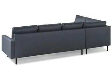 Peppe 4-sits Vänstervänd L-formad Schäslongsoffa i Tyg - Mörkgrå - Möbler - Soffa - Divansoffor & schäslongsoffa - 4 sits soffa med divan