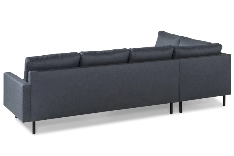 Peppe 4-sits Vänstervänd L-formad Schäslongsoffa i Tyg - Mörkgrå - Möbler - Soffa - Divansoffor & schäslongsoffa - 4 sits soffa med divan