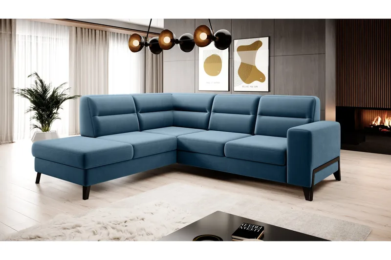 Anglika Soffa m. Schäslong 4-sits - Blå - Möbler - Soffa - Divansoffor & schäslongsoffa