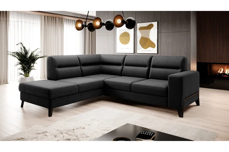 Anglika Soffa m. Schäslong 4-sits - Grå - Möbler - Soffa - Divansoffor & schäslongsoffa
