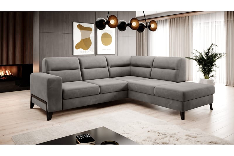 Anglika Soffa m. Schäslong 4-sits - Grå - Möbler - Soffa - Divansoffor & schäslongsoffa