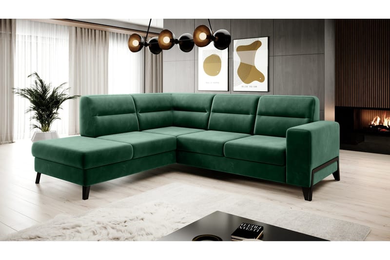 Anglika Soffa m. Schäslong 4-sits - Grön - Möbler - Soffa - Divansoffor & schäslongsoffa