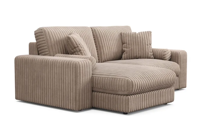 Arken Lyx 3-sits Vändbar L-formad Djup Divansoffa i Manchester - Greige - Möbler - Soffa - Divansoffor & schäslongsoffa