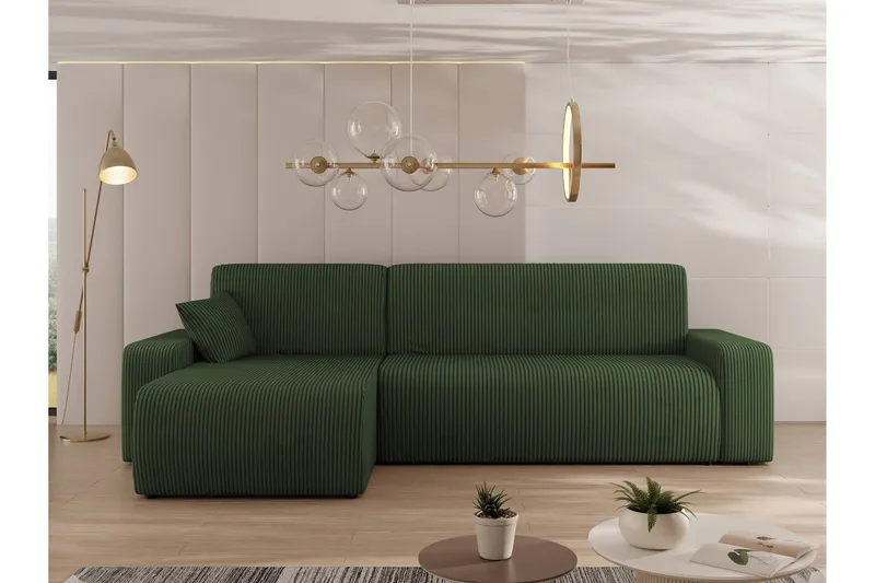 Barile Soffa med Divan 3-sits - Grön - Möbler - Soffa - Divansoffor & schäslongsoffa