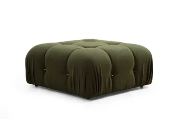 Belgin Bubblig Divansoffa 3-sits 288 cm med fasta armstöd och repdetaljer - Grön - Möbler - Soffa - Modulsoffor - Komplett modulsoffa