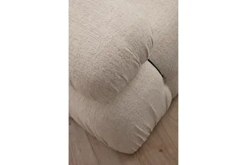 Belgin Bubblig Divansoffa 3-sits 288 cm med fasta armstöd och repdetaljer - Ljus / Beige - Möbler - Soffa - Modulsoffor - Komplett modulsoffa